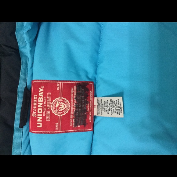 Vtg  Kids Premium Unionbay Navy/ Teal Duck Down Puffer Vest - Picture 8 of 10